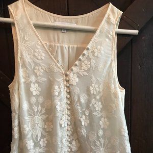ELIZABETH & JAMES Silk Lace Blouse